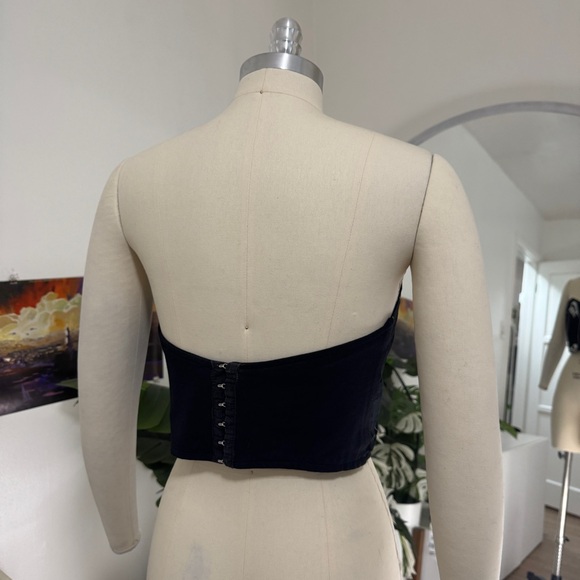 NIKE Reworked Upcycled Black and White Corset Top - Picture 3 of 4